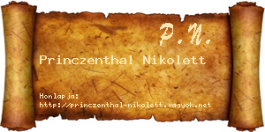Princzenthal Nikolett névjegykártya